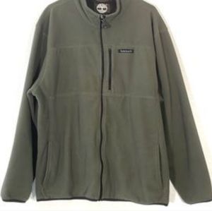 Timberland Fleece Jacket Full Zip Size Medium Green